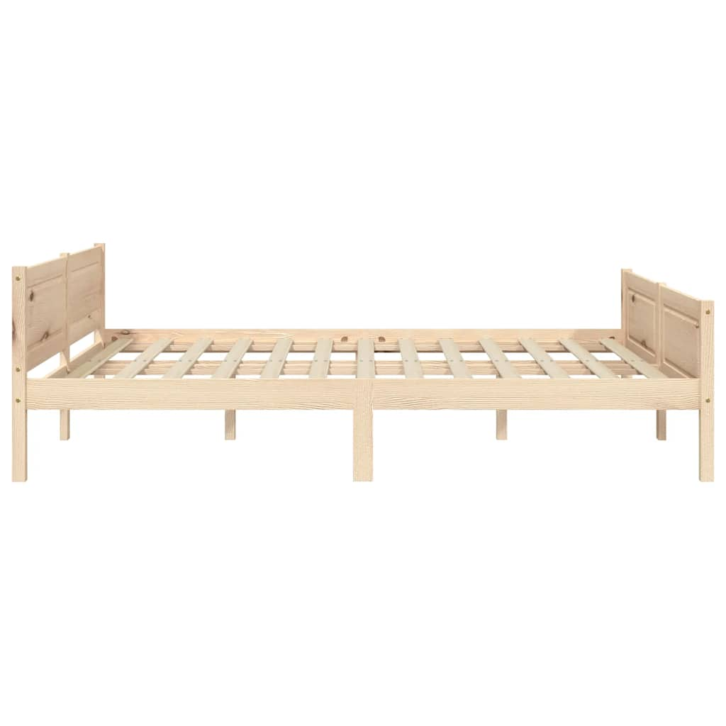 Bed Frame without Mattress Solid Pinewood 140x200 cm