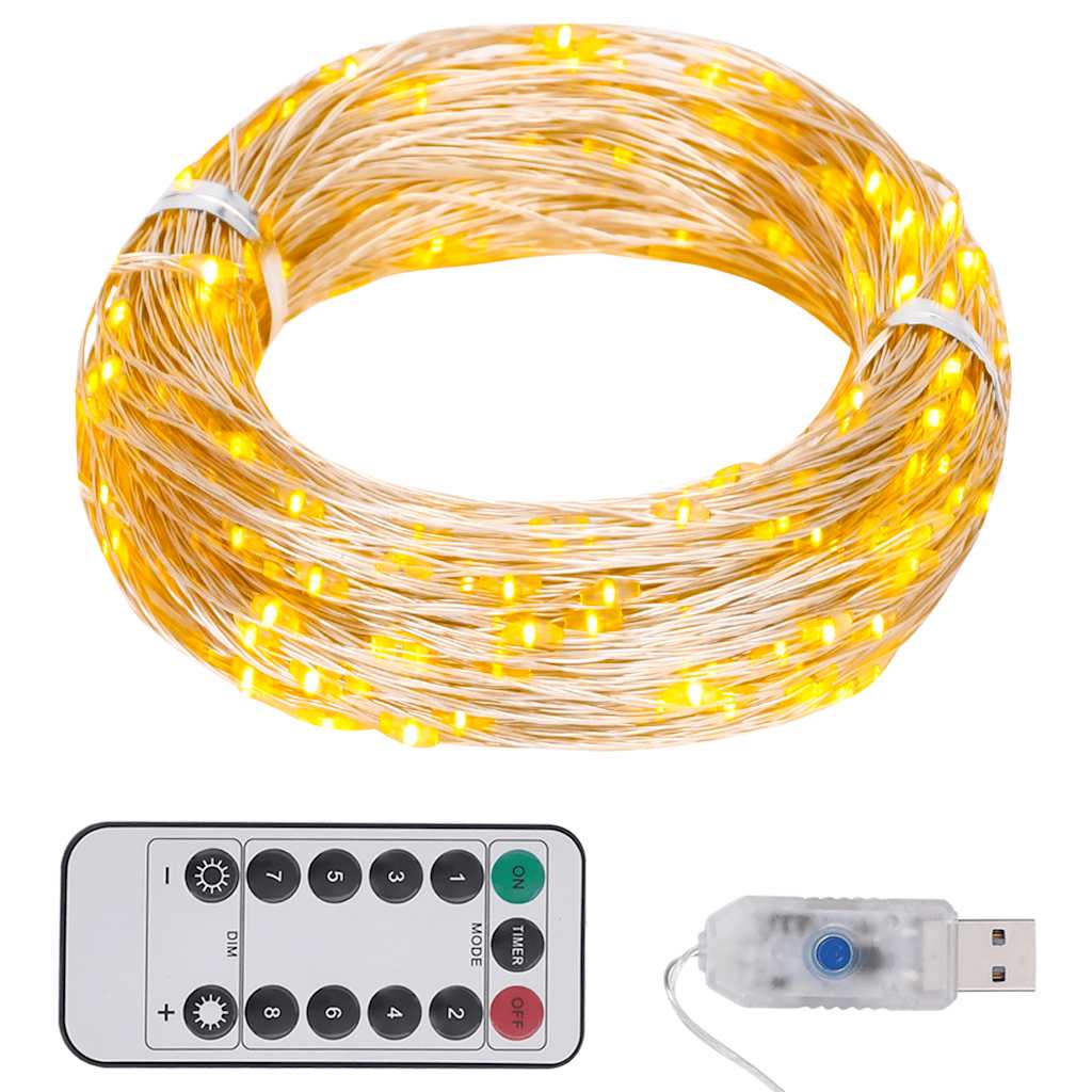 LED String with 150 LEDs Warm White 15 m