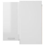 Hanging Corner Cabinet Lyon High Gloss White 57x57x60 cm Engineered Wood