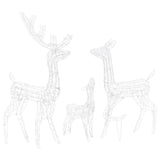 Acrylic Reindeer Family Christmas Decoration 300 LED Warm White