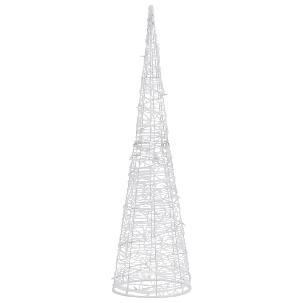 Acrylic Decorative Pyramid LED Light Cone Warm White 120 cm