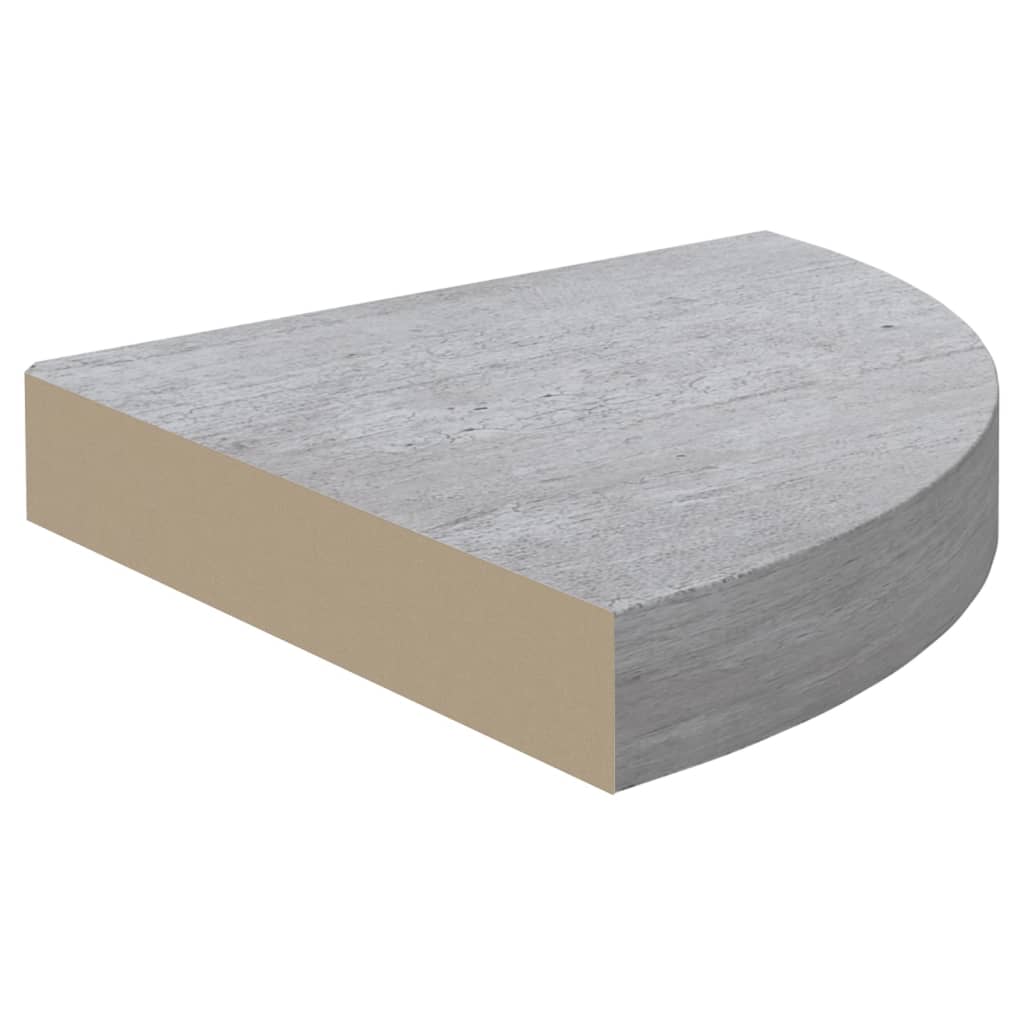 Wall Corner Shelves 4 pcs Concrete Grey 25x25x3.8 cm MDF