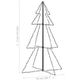 Christmas Cone Tree 160 LEDs Indoor and Outdoor 78x120 cm