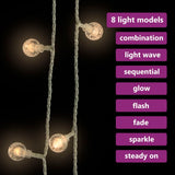 Globe Fairy String Lights 20m 200 LED Warm White 8 Function