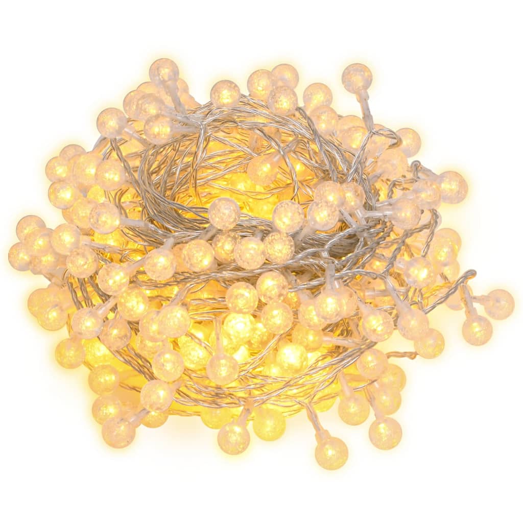 Globe Fairy String Lights 20m 200 LED Warm White 8 Function