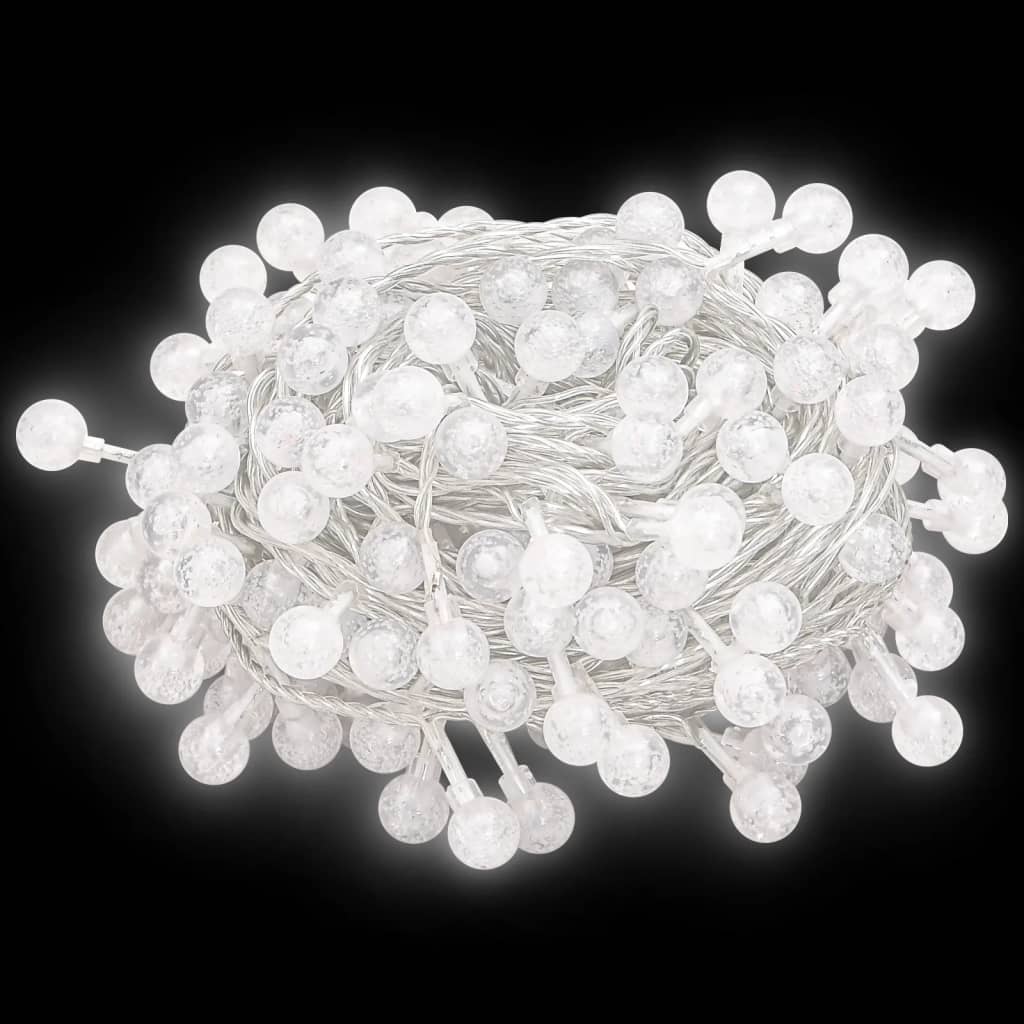 Globe Fairy String Lights 20m 200 LED Cold White 8 Function