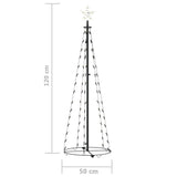 Christmas Cone Tree 70 Warm White LEDs Decoration 50x120 cm