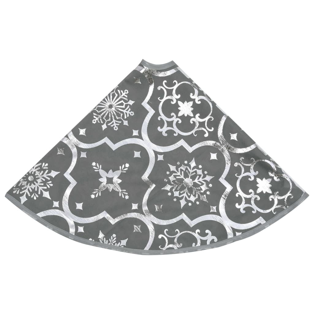 Luxury Christmas Tree Skirt with Sock Grey 90 cm Fabric