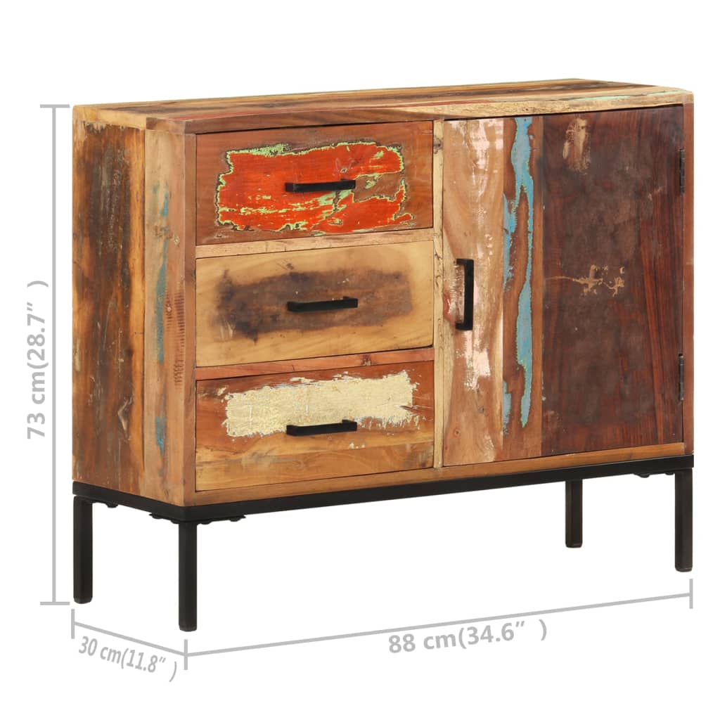 Sideboard 88x30x73 cm Solid Reclaimed  Wood