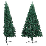 Artificial Half Pre-lit Christmas Tree with Ball Set Green 120 cm