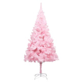 Artificial Pre-lit Christmas Tree with Ball Set Pink 240 cm PVC