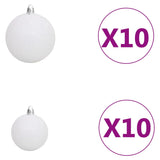 Artificial Pre-lit Christmas Tree with Ball Set Pink 240 cm PVC