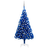 Artificial Pre-lit Christmas Tree with Ball Set Blue 150 cm PVC