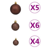 Artificial Pre-lit Christmas Tree with Ball Set 150 cm