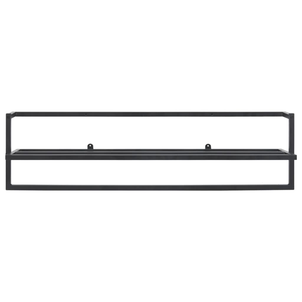 Towel Rack Black 95x25x22 cm Iron