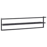 Towel Rack Black 95x25x22 cm Iron