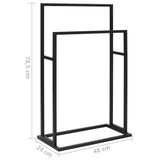 Freestanding Towel Rack Black 48x24x78.5 cm Iron