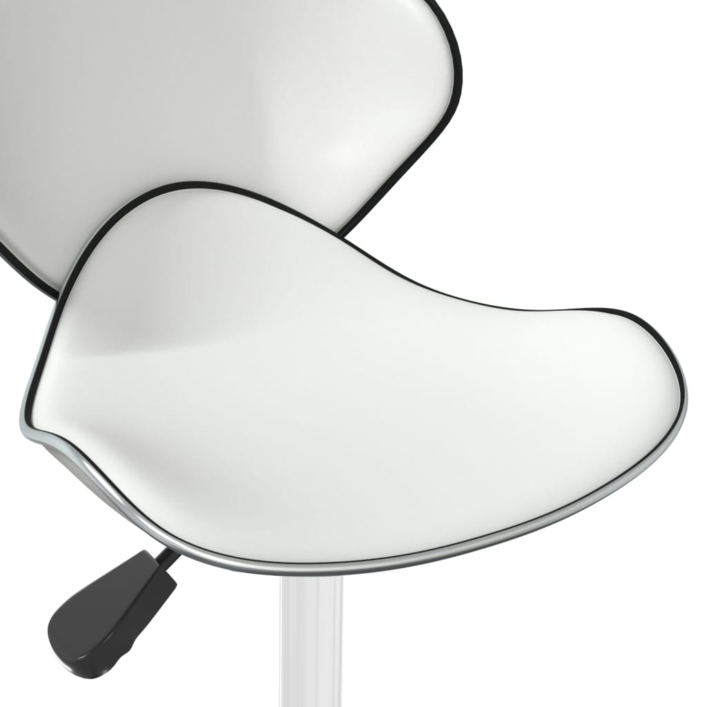 Bar Stool White Faux Leather