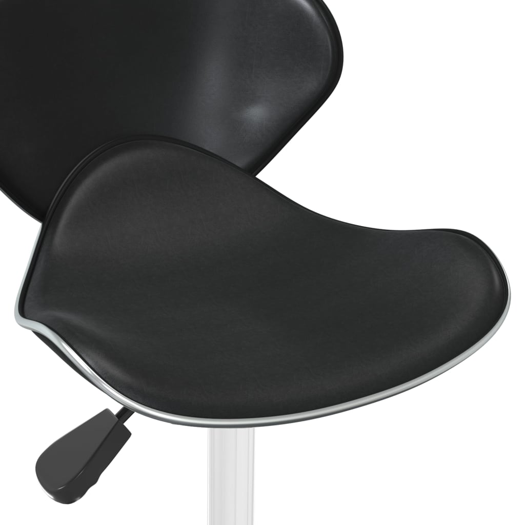 Bar Stool Black Faux Leather