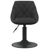 Swivel Dining Chairs 2 pcs Black Velvet