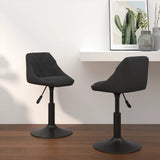 Swivel Dining Chairs 2 pcs Black Velvet