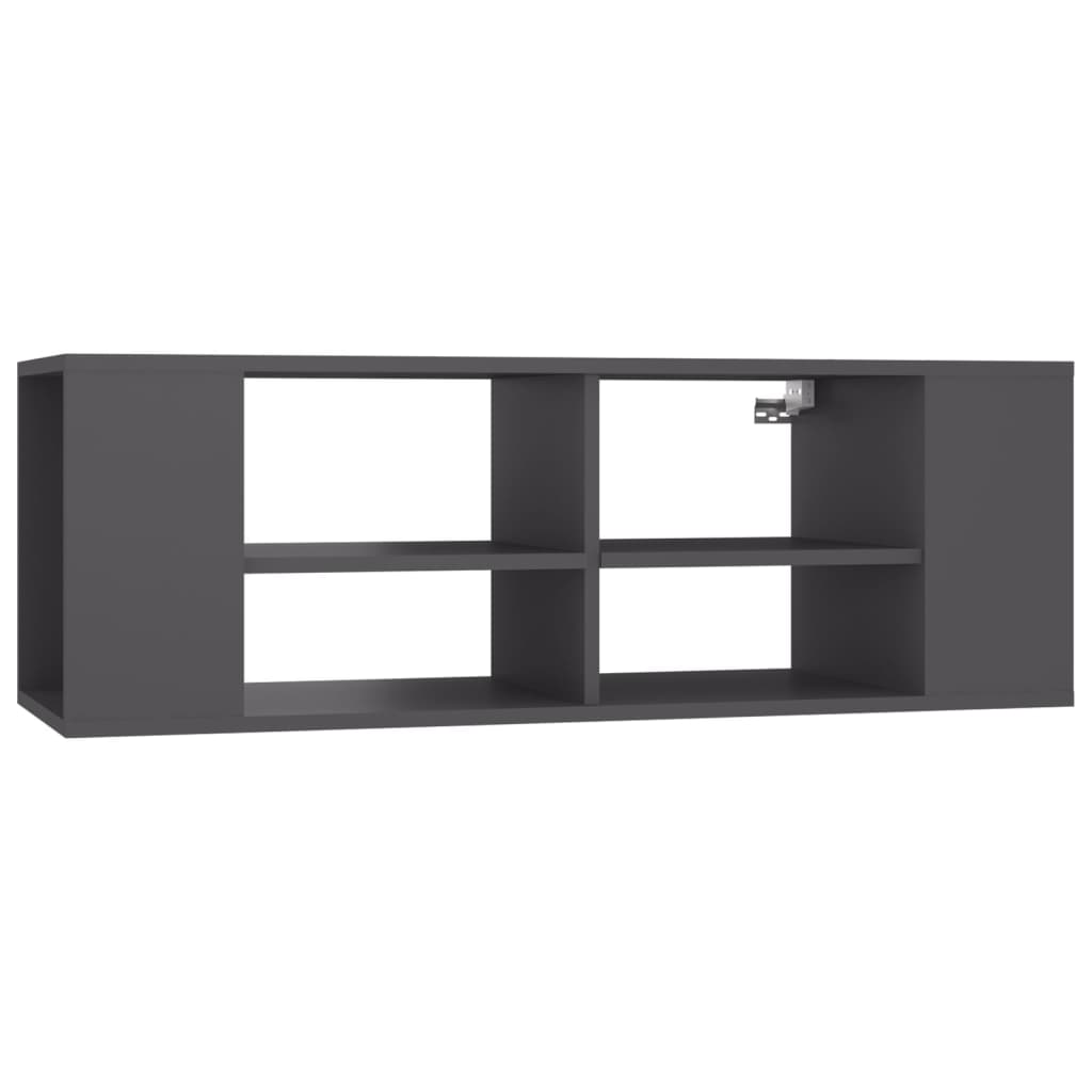 Wall-Mounted TV Cabinet Grey 102x35x35 cm Engineered Wood