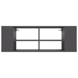 Wall-Mounted TV Cabinet Grey 102x35x35 cm Engineered Wood