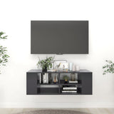 Wall-Mounted TV Cabinet Grey 102x35x35 cm Engineered Wood