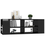 Wall-Mounted TV Cabinet High Gloss Black 102x35x35 cm Engineered Wood