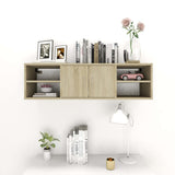 Wall Shelf Sonoma Oak 102x30x29 cm Engineered Wood