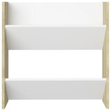 Wall Shoe Cabinets 4 pcs White&Sonoma Oak 60x18x60 cm Engineered Wood