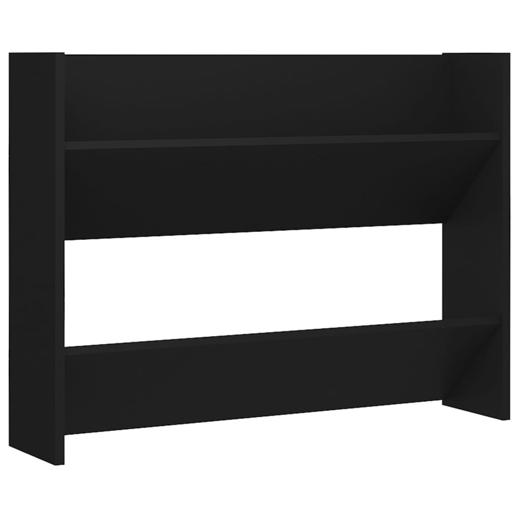 Wall Shoe Cabinet Black 80x18x60 cm Engineered Wood