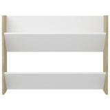 Wall Shoe Cabinet White and Sonoma Oak 80x18x60 cm Engineered Wood