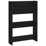 Wall Shoe Cabinets 2 pcs  Black 60x18x90 cm Engineered Wood