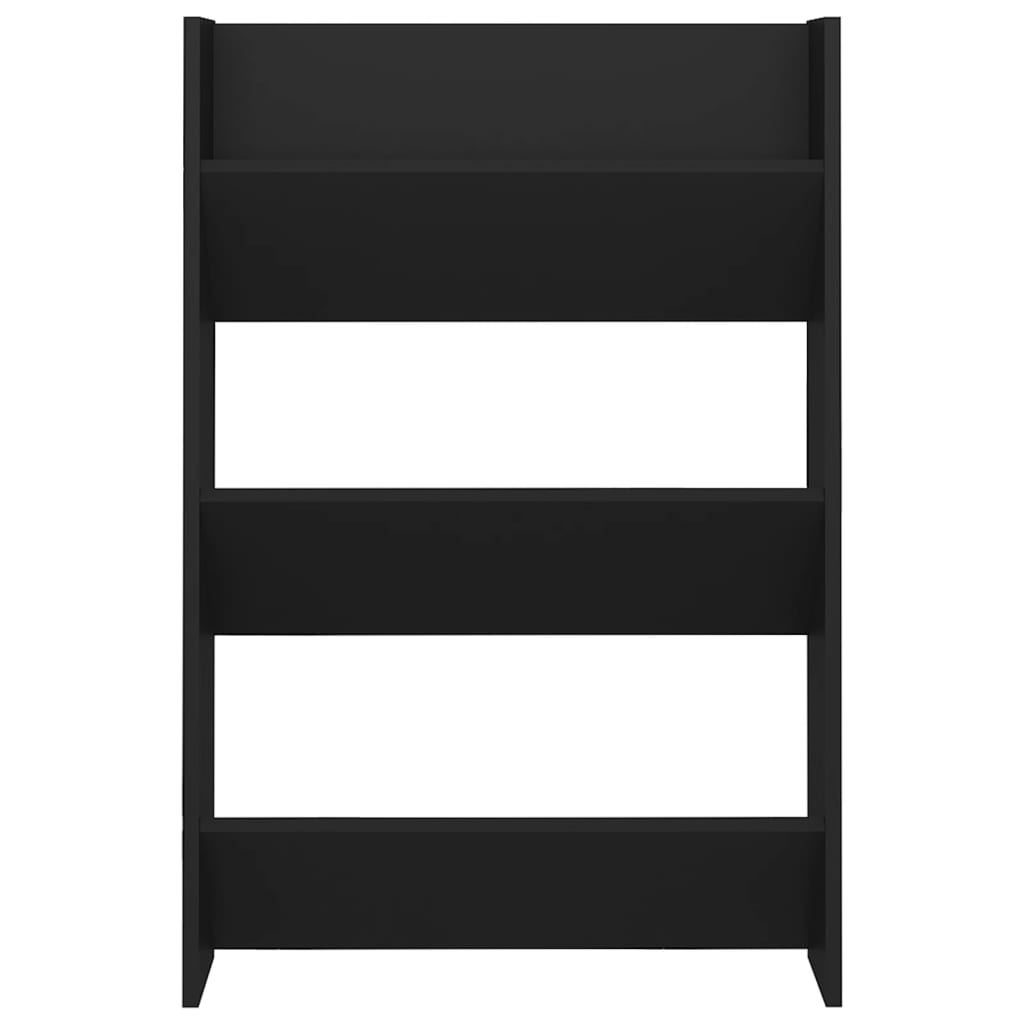 Wall Shoe Cabinets 2 pcs  Black 60x18x90 cm Engineered Wood