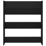 Wall Shoe Cabinet Black 80x18x90 cm Engineered Wood