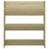 Wall Shoe Cabinet Sonoma Oak 80x18x90 cm Engineered Wood