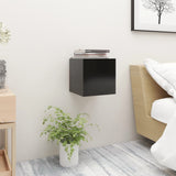 Bedside Cabinets 2 pcs Black 30.5x30x30 cm Engineered Wood