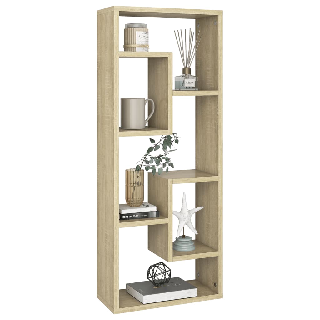 Wall Shelf Sonoma Oak 36x16x90 cm Engineered Wood