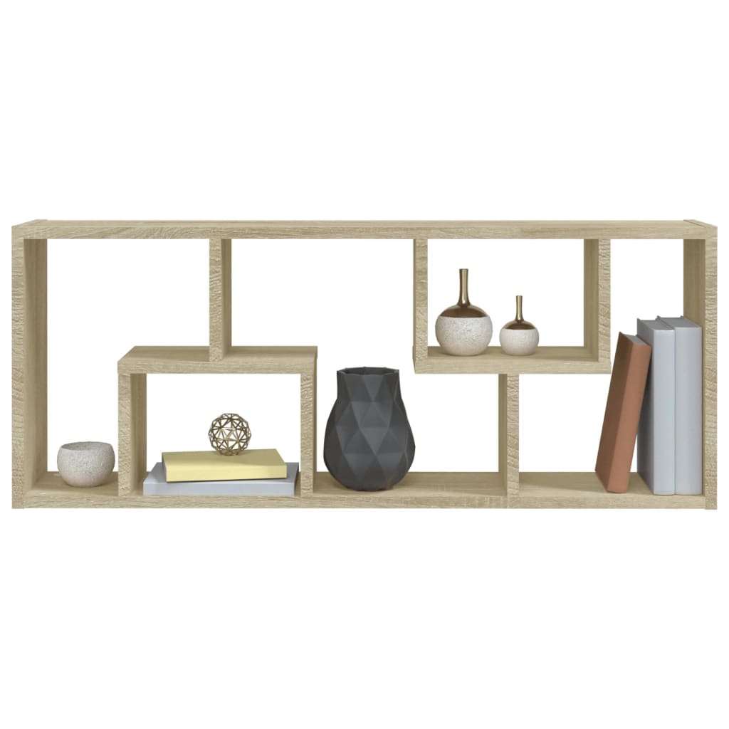 Wall Shelf Sonoma Oak 36x16x90 cm Engineered Wood