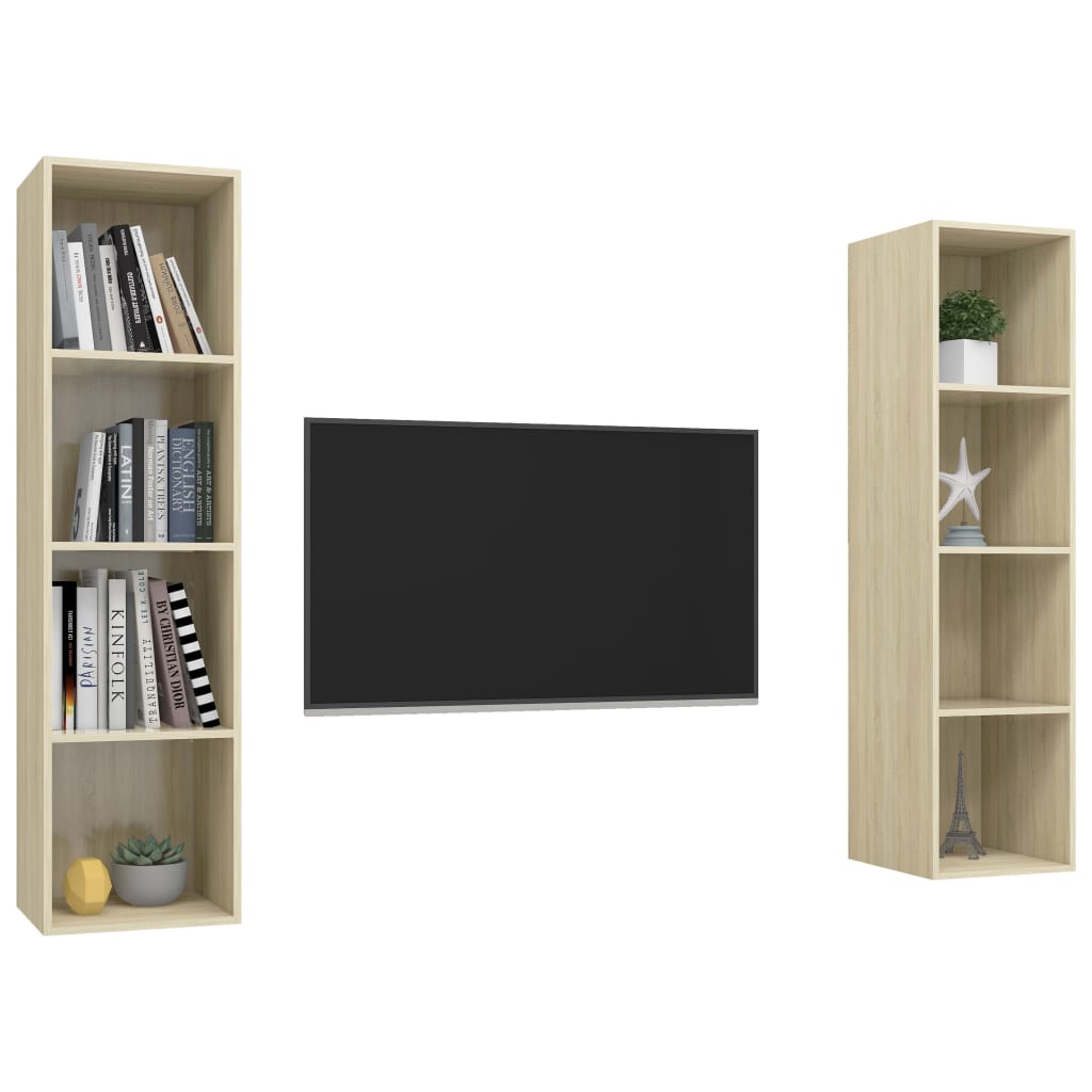 Wall-mounted TV Cabinets 2 pcs Sonoma Oak Engineered Wood