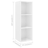 Wall-mounted TV Cabinets 4 pcs High Gloss White Engineered Wood