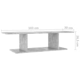 Wall Mounted TV Cabinet Concrete Grey 103x30x26.5 cm