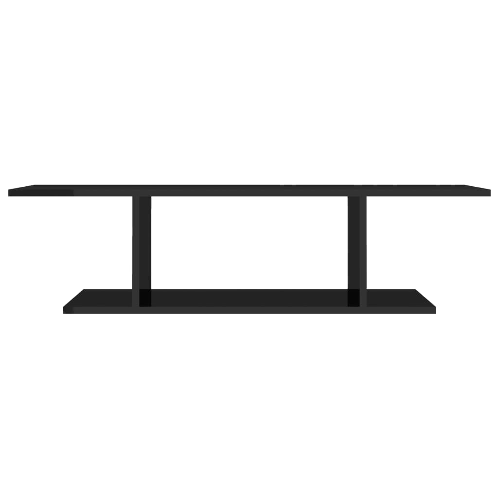 Wall Mounted TV Cabinet High Gloss Black 103x30x26.5 cm