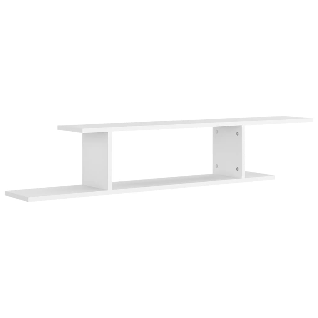 Wall-Mounted TV Shelf White 125x18x23 cm Engineered Wood