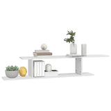 Wall-Mounted TV Shelf White 125x18x23 cm Engineered Wood