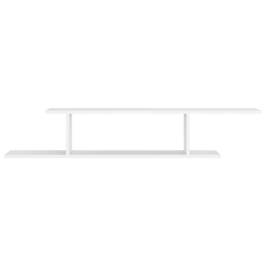 Wall-Mounted TV Shelf White 125x18x23 cm Engineered Wood