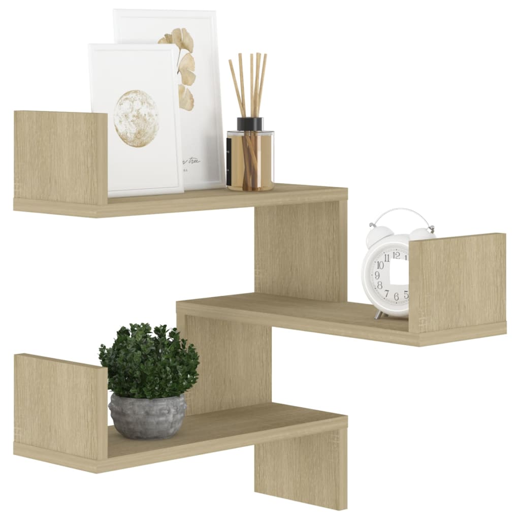 Wall Corner Shelf Sonoma Oak 40x40x50 cm Engineered Wood