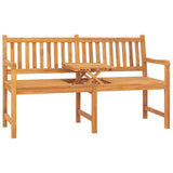 3-Seater Garden Bench with Table 150 cm Solid Teak Wood