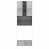 Washing Machine Cabinet Concrete Grey 64x25.5x190 cm